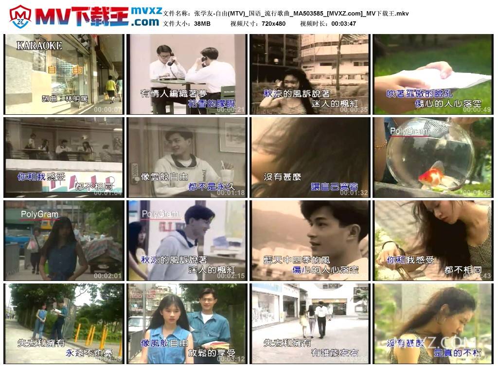 张学友-自由(MTV)_国语_流行歌曲_MA503585
